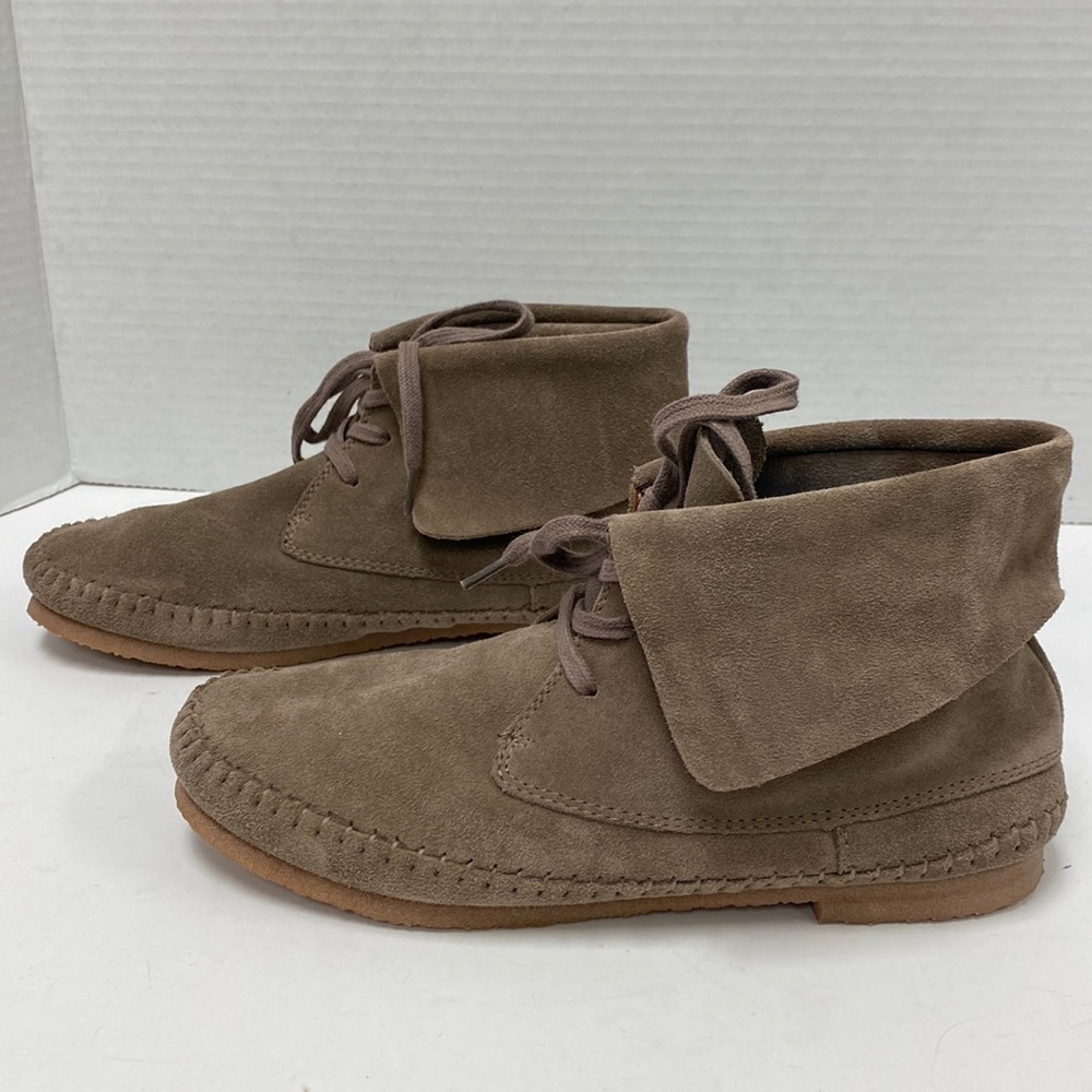 Lucky Brand Suede Lace Up Booties